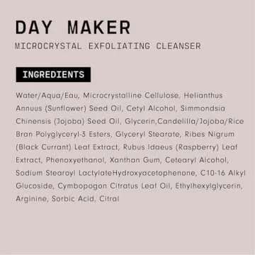 Versed Day Maker Microcrystal Exfoliating Cleanser - Creamy Facial Wash Helps Clear Dead Skin Cells - Microcrystalline, Biodegradable Alternative to Microbeads - Vegan (3 fl oz)