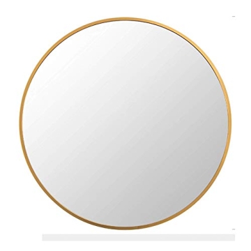 FANYUSHOW Gold Round Mirror for Stylish Home Decor