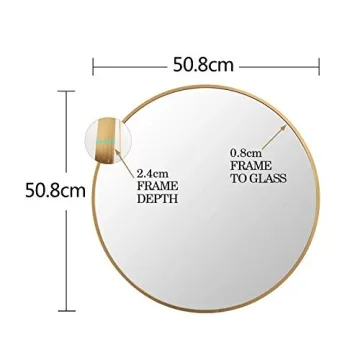 FANYUSHOW Gold Round Mirror for Stylish Home Decor