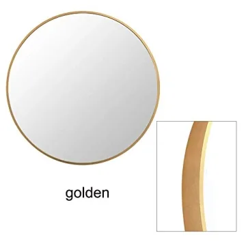 FANYUSHOW Gold Round Mirror for Stylish Home Decor