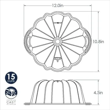 Nordic Ware 12 Cup Bundt Pan for Perfect Baking