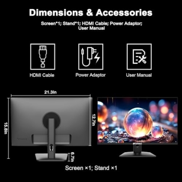 SANSUI 24" IPS 1080P Monitor - Built-in Speakers