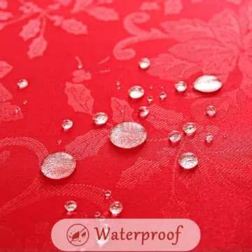 SASTYBALE Christmas Tablecloth Waterproof 60x120 Inch