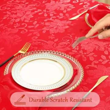 SASTYBALE Christmas Tablecloth Waterproof 60x120 Inch