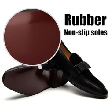 JITAI Men's Lindford Moc Toe Bit Slip-on Penny Loafer Party Shoes, Black/01, 10 US