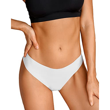 No Show Comfort with DEANGELMON Seamless Thongs for Women