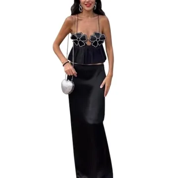 AIBEARTY Women’s Floral Spaghetti Strap Crop Top