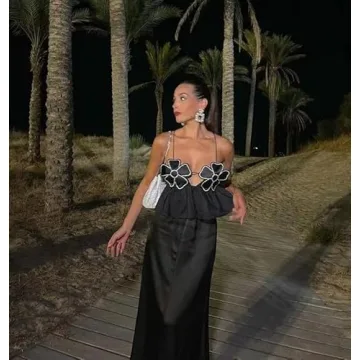 AIBEARTY Women’s Floral Spaghetti Strap Crop Top