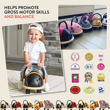 Prince Lionheart Wheely Ride-On Toy for Kids | Multi-Directional Casters | Helps Promote Gross Motor...