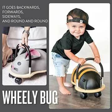 Prince Lionheart Wheely Ride-On Toy for Kids | Multi-Directional Casters | Helps Promote Gross Motor Skills and Balance | Hedgehog | Small