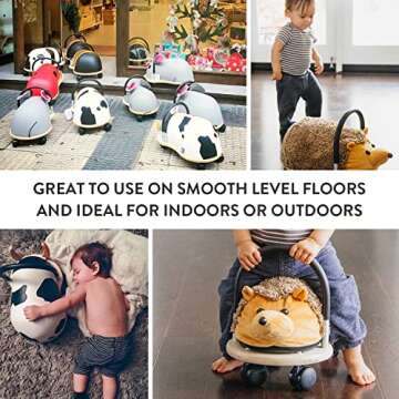 Prince Lionheart Wheely Ride-On Toy for Kids | Multi-Directional Casters | Helps Promote Gross Motor Skills and Balance | Hedgehog | Small