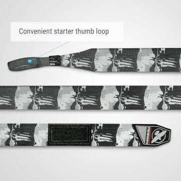 Hayabusa Marvel Hero Elite Mexican Style Boxing Hand Wraps for Men & Women - The Punisher, 180 Inches