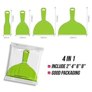 BANGBANGSING Versatile 4 Pack Putty Knife Set for Artists and DIY