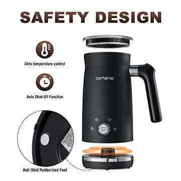 Befano Milk Frother 4 in 1 Automatic Steamer for Coffee