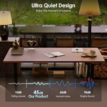 Monomi Electric Standing Desk, 55x24 Inches Adjustable Height Desk, Home Office Sit Stand Up Desk (Black Frame/Cherry Top)