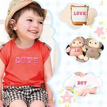 Jongdari Chenille Letter Patches - 52pcs Glitter Letters