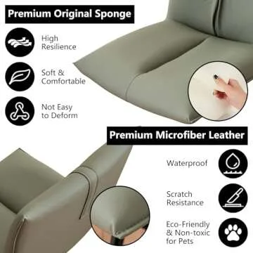 YOUNIKE Ergonomic Armless Office Chair 360°Swivel Home Desk Chair with Wheels and Back Support for Study Room, Height Adjustable Rolling Chair for Bedroom, Olive Green