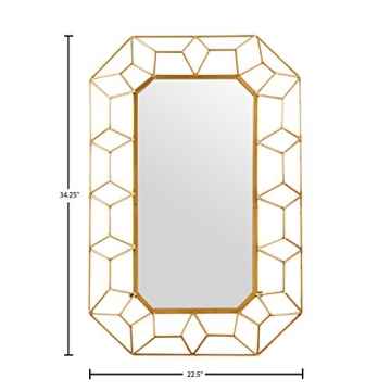 Stone & Beam Gold Finish Decorative Wall Mirror 34.25 Inch