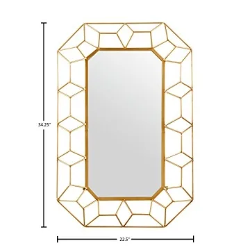 Stone & Beam Gold Finish Decorative Wall Mirror 34.25 Inch