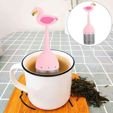 Tea Infuser, Tea Balls Tea Strainers 2Pcs, Silicone Handle 304 Stainless Steel Strainer Fine Mesh Tea Filter for Steeping Loose Tea, Tea Steeper for Teapot, Tea Diffuser for Loose Leaf or Herbal Tea
