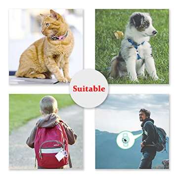 Airtag Cat Collar Holder for Apple Air Tag Cat Collar Holder Within 1/2 inch, Airtag Dog Collar Hold...