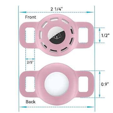 Airtag Cat Collar Holder for Apple Air Tag Cat Collar Holder Within 1/2 inch, Airtag Dog Collar Holder Small, 2 Pack Airtag Pet Collar Holder for Apple Airtag Collar and 2 Pack Airtag Protector