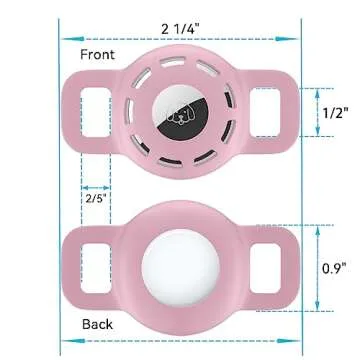 Airtag Cat Collar Holder for Apple Air Tag Cat Collar Holder Within 1/2 inch, Airtag Dog Collar Holder Small, 2 Pack Airtag Pet Collar Holder for Apple Airtag Collar and 2 Pack Airtag Protector