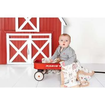 100% Organic Cotton Muslin Supersoft Baby Blanket, Luxurious Gender Neutral Swaddle & Receiving Blan...