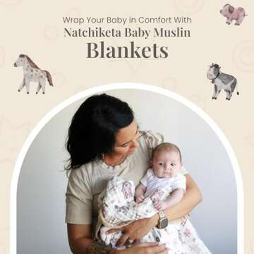 Organic Cotton Muslin Baby Blanket - Perfect for Newborns