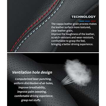 Deer Route Custom-Fit Tesla Steering Wheel Cover - Premium Leather