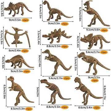 48 PCS Dinosaur Fossil Skeletons for Fun Educational Play