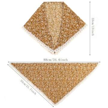 Molans 3Pcs Floral Head Scarf - Elegant Chiffon Hair Bandanas for Women