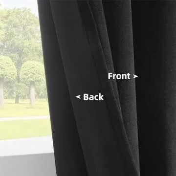 Joydeco Black Velvet Curtains - Luxurious Blackout Drapes