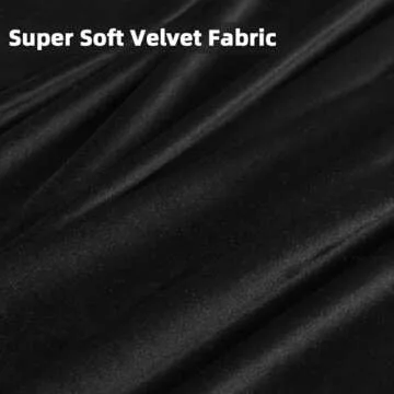 Joydeco Black Velvet Curtains - Luxurious Blackout Drapes
