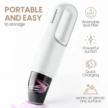 Powerful STARUMENT Handheld Vacuum Cleaner - Cordless & Compact