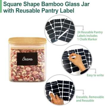 Urban Green Eco-Friendly Glass Canisters with Bamboo Lids
