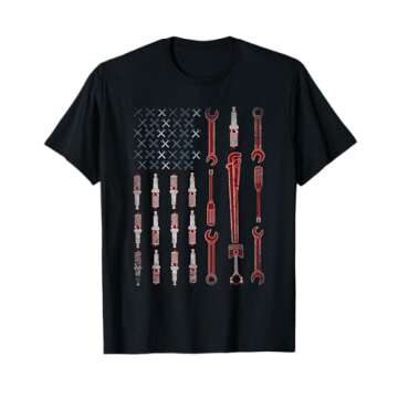 The Official Mechanic USA Flag T-Shirt - Stylish & Durable Gear for Mechanics