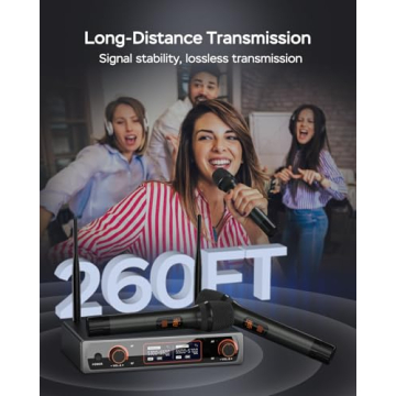 MOYLEAF UHF Cordless Microphone System for Events