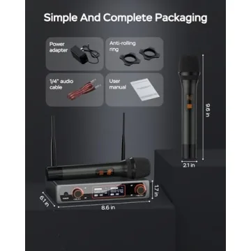 MOYLEAF UHF Cordless Microphone System for Events