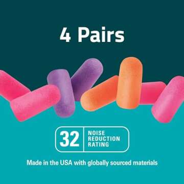 3M Disposable Earplugs for Concerts & Events - NRR 32 dB