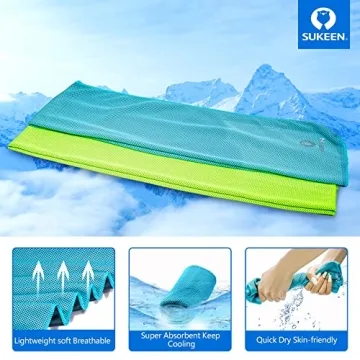 Sukeen 4 Pack Cooling Towels for Sports and Outdoor Activities