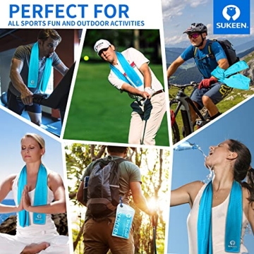 Sukeen 4 Pack Cooling Towels for Sports and Outdoor Activities