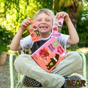 Bear Valentines Day Strawberry & Raspberry Fruit Rolls Variety Pack, 12 Pack (2 Rolls Per Pack) – Gluten Free, Vegan, and Non-GMO – Healthy School And Lunch Snacks For Kids And Adults