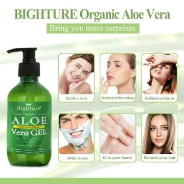 BIGHTURE Aloe Vera Gel - Organic Skin & Hair Care Solution
