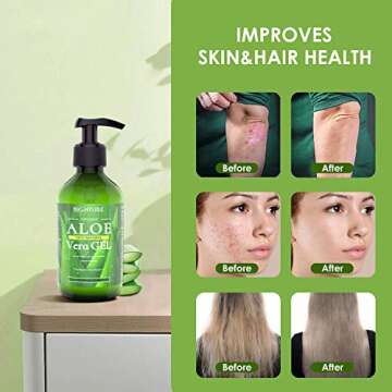 BIGHTURE Aloe Vera Gel - Organic Skin & Hair Care Solution