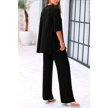 KIRUNDO Womens Fashion Matching Set for Relaxed Style and Comfort