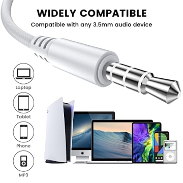 MOSWAG Wired Earbuds with Microphone for All Devices