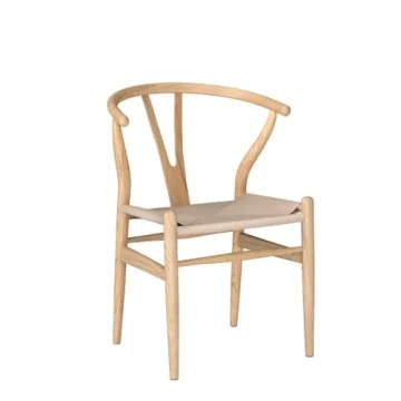 VODUR Wishbone Chair Natural Wood Elegant Dining Chairs