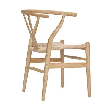 VODUR Wishbone Chair Natural Wood Elegant Dining Chairs