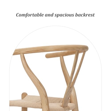 VODUR Wishbone Chair Natural Wood Elegant Dining Chairs